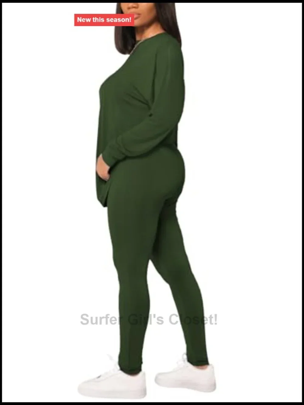 Women's Casual 2 Piece Outfits Long Sleeve Sweatsuits Jogger Sets Stretch